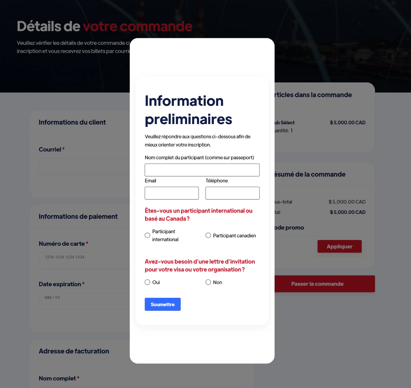 Le site du Forum Canada-Afrique CAPBLEU